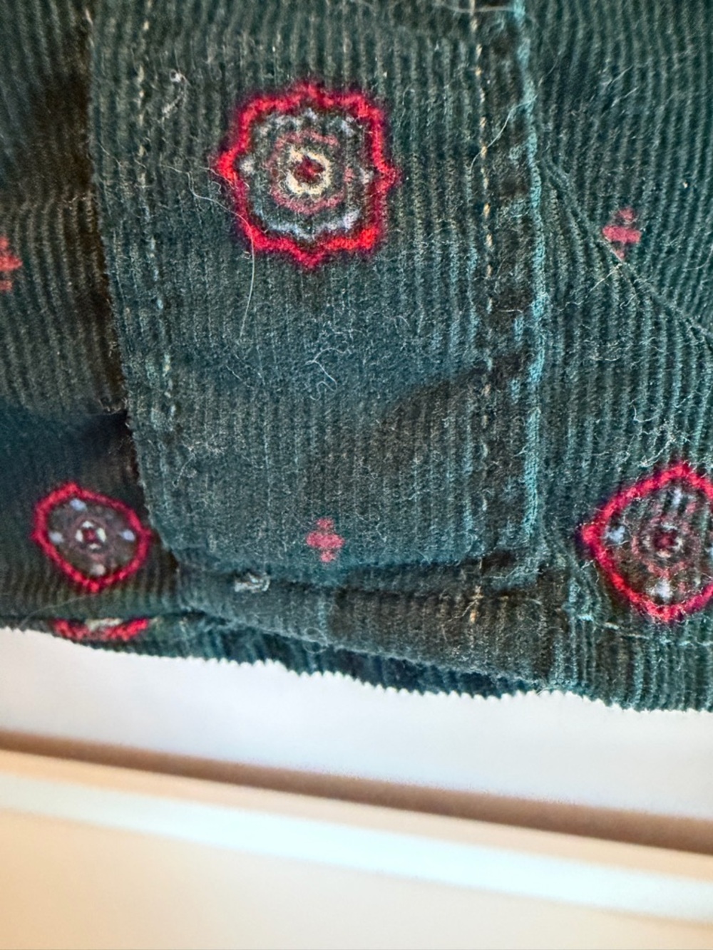 American Eagle Outfitters Dark Green Floral Button-Down Shirt - Picture 3 of 4